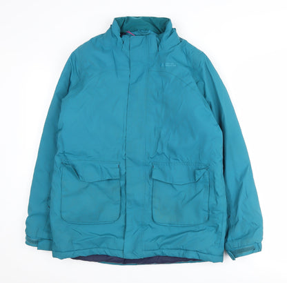 Mountain Warehouse Girls Blue Waterproof Puffer Jacket 13 Years