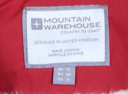 Mountain Warehouse Women's Red Hooded Waistcoat Size 12