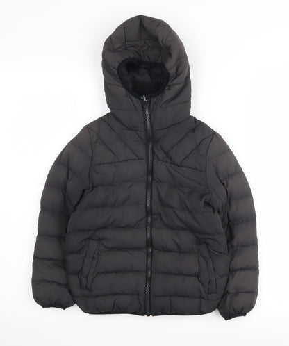 Next Boys Black Puffer Jacket 5 Years with Hood