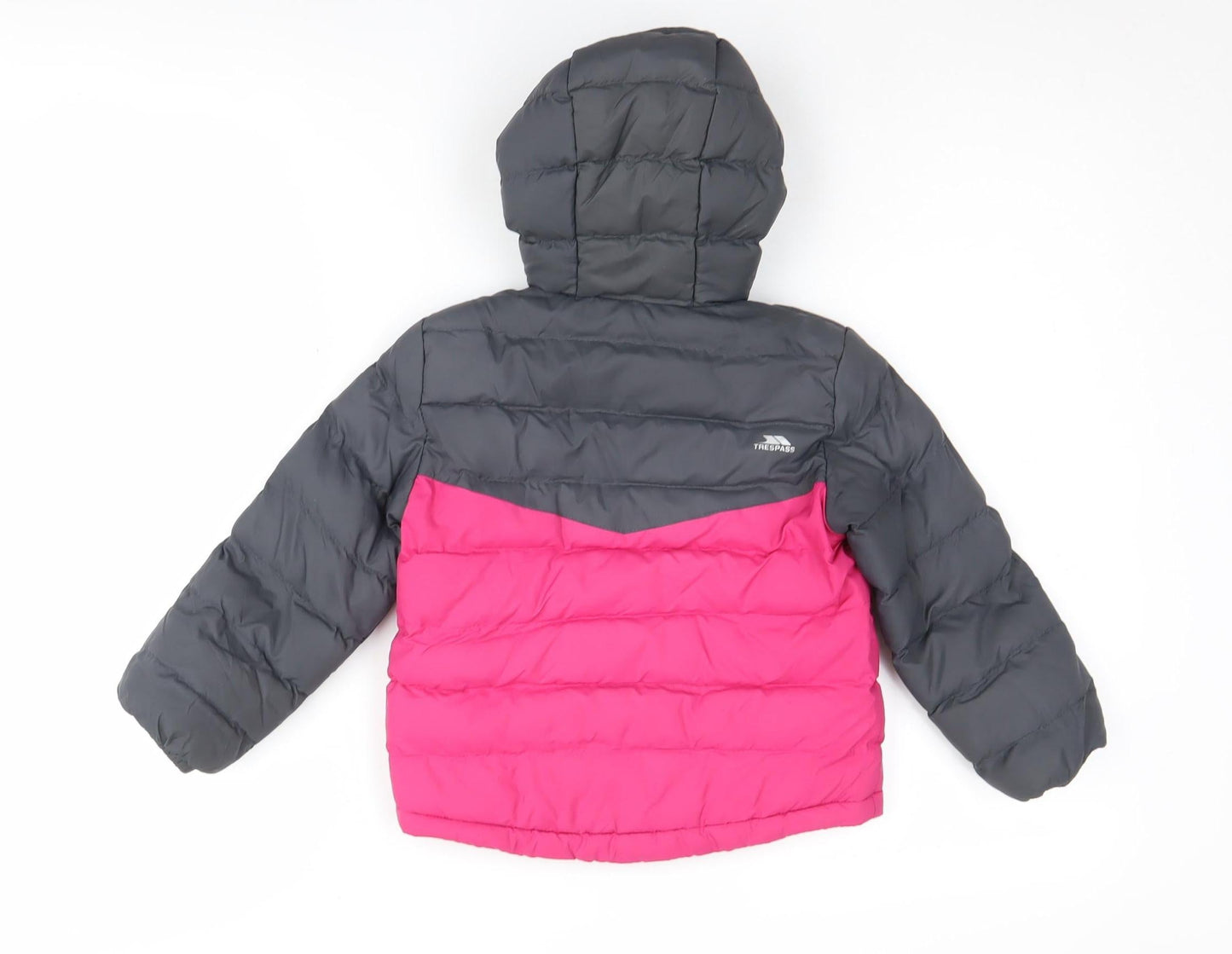Trespass Unisex Kids Pink & Grey Puffer Jacket 2-3 Years