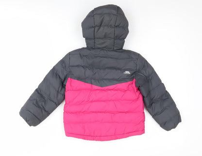 Trespass Unisex Kids Pink & Grey Puffer Jacket 2-3 Years