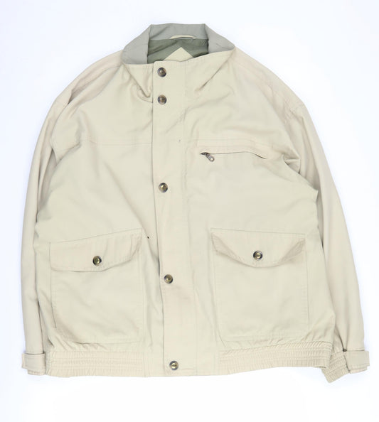 Avanti Men's Beige Basic Jacket Size 44 in, Full Zip, Pockets