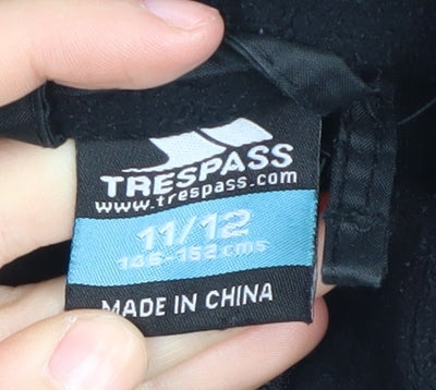 Trespass Boys Black Fleece Jacket Size 146