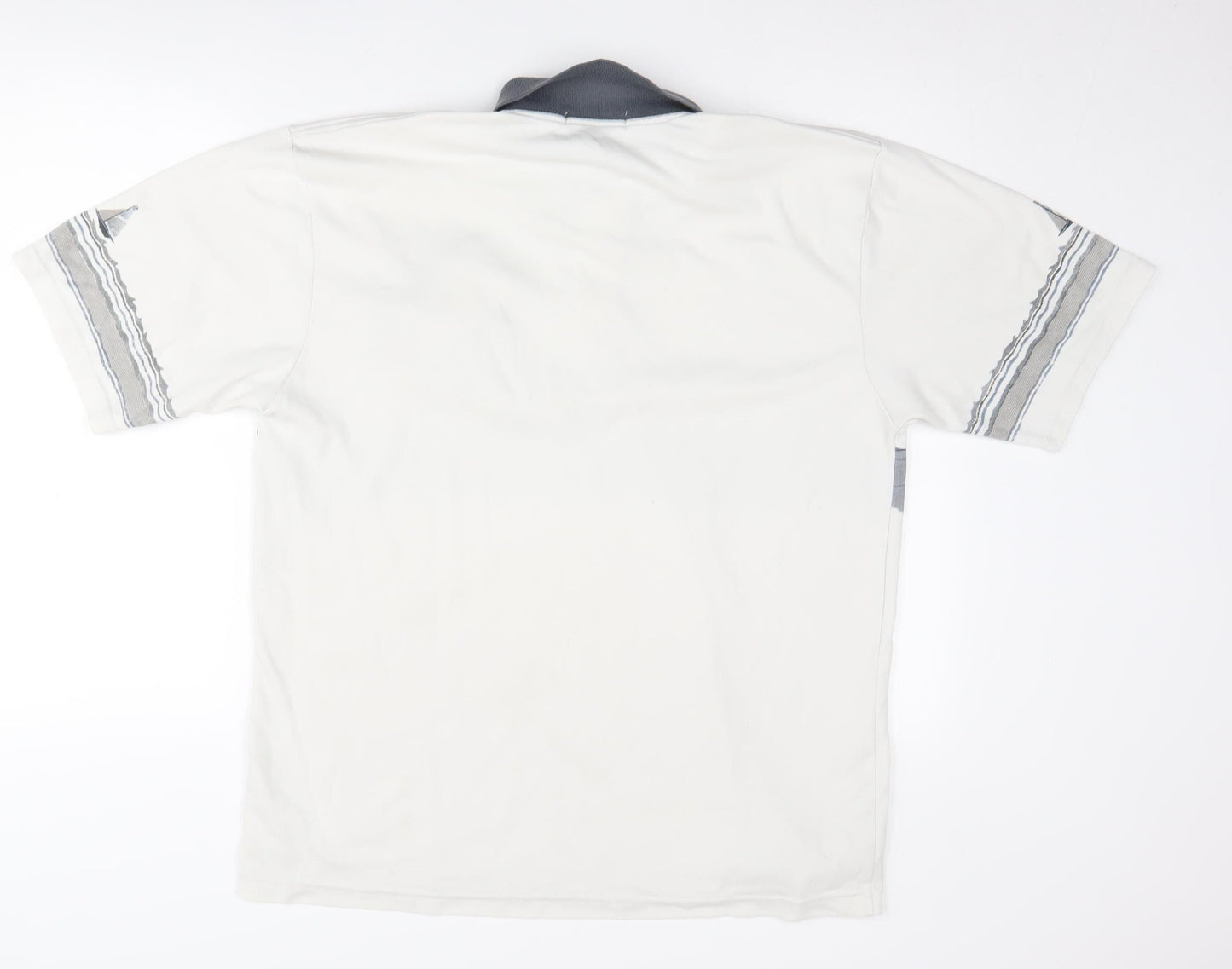 On Stage Men's XL White Nautical Polo Shirt