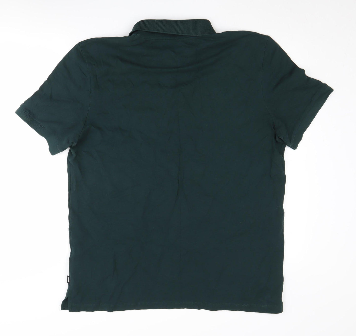 BOSS Men's Green Polo Shirt 2XL Short Sleeve Cotton