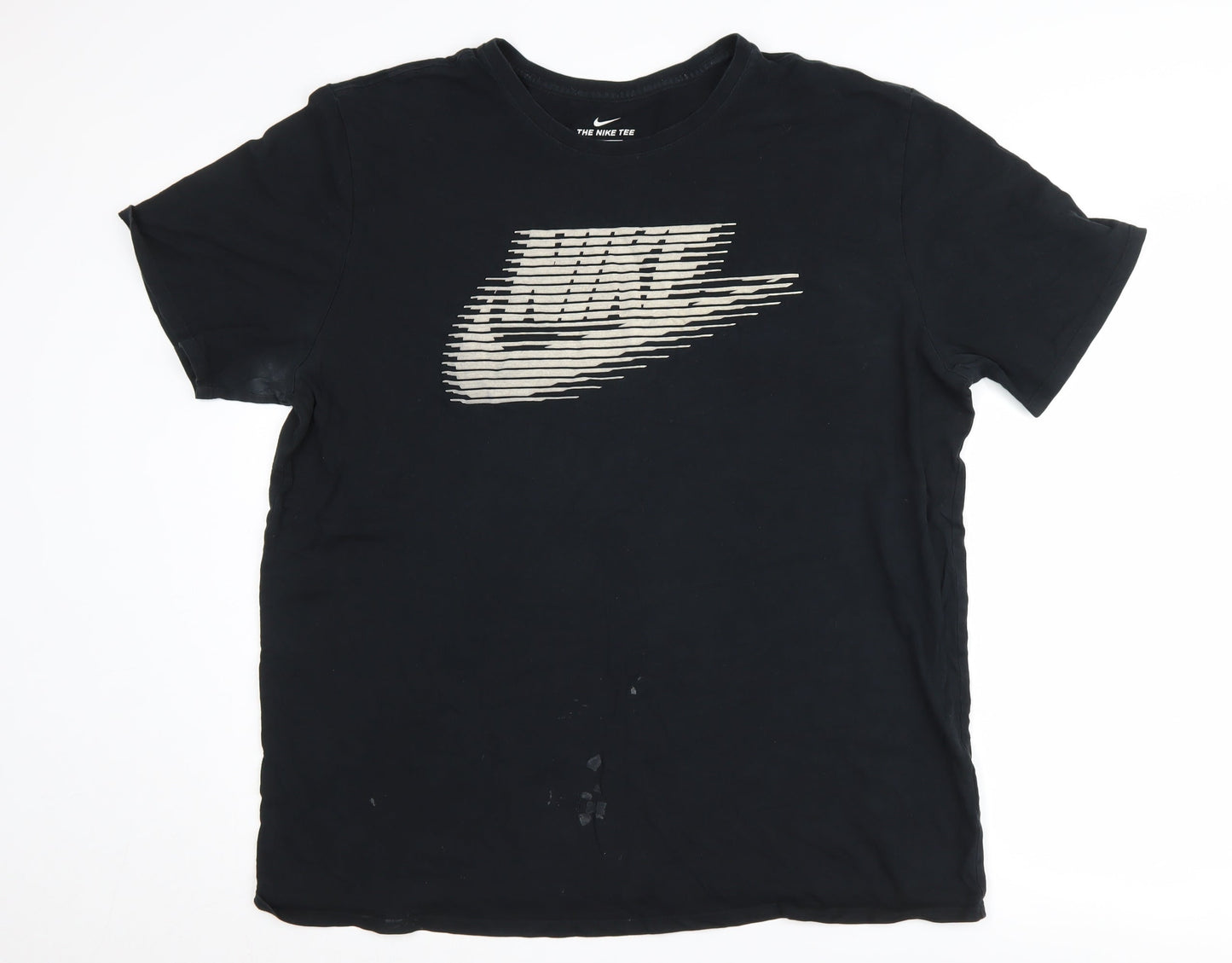 Nike Men's Black T-Shirt 2XL Cotton Athletic Fit