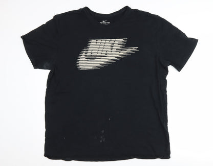 Nike Men's Black T-Shirt 2XL Cotton Athletic Fit