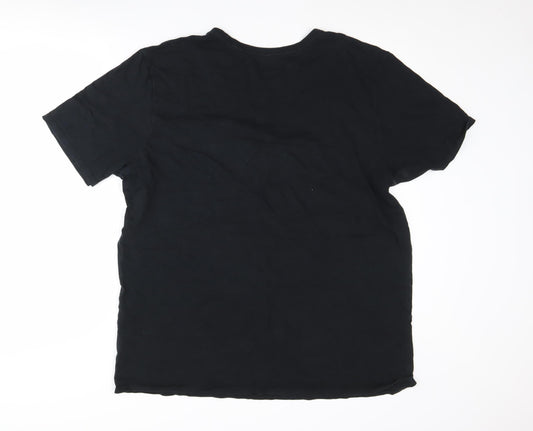 Nike Men's Black T-Shirt 2XL Cotton Athletic Fit