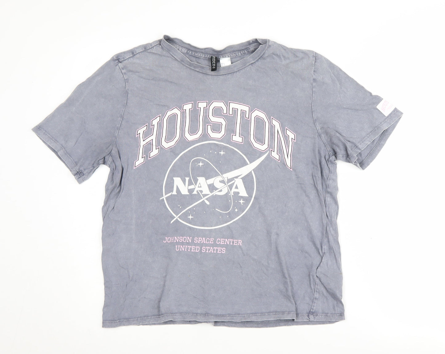 Womens UK Size S H&M Grey Basic T-Shirt