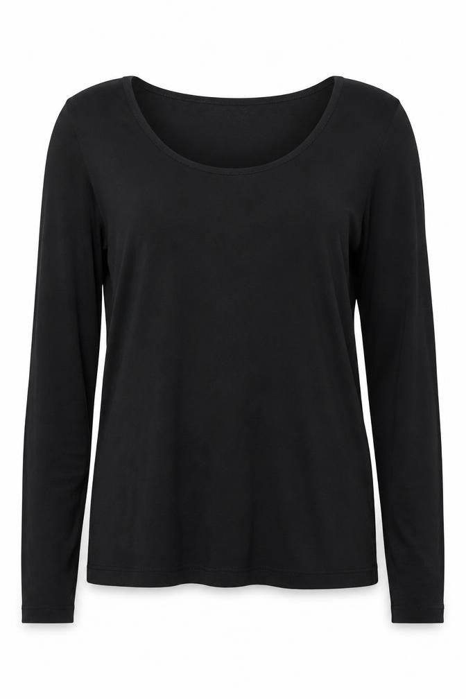 Womens UK Size 6 White Label Black  T-Shirt