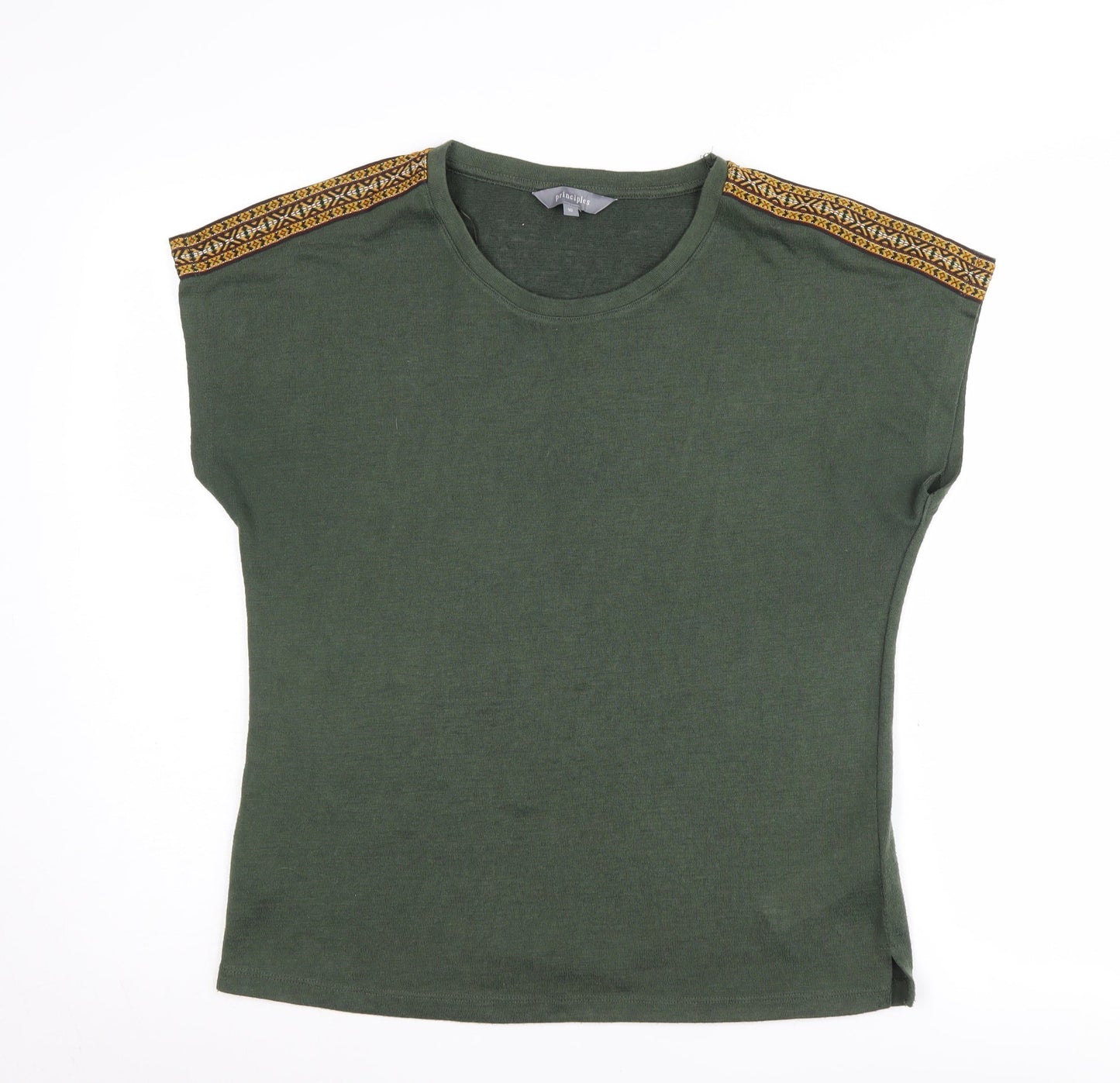 Womens UK Size 10 Principles Green  T-Shirt