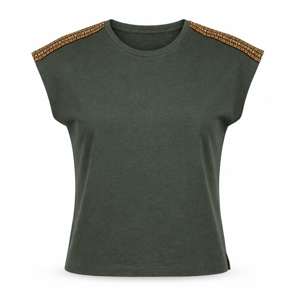 Womens UK Size 10 Principles Green  T-Shirt
