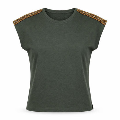 Womens UK Size 10 Principles Green  T-Shirt