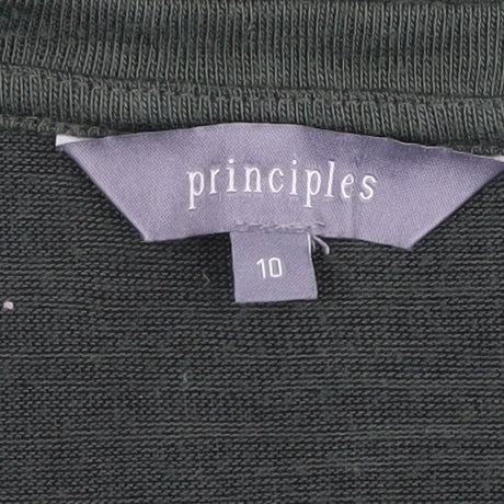 Womens UK Size 10 Principles Green  T-Shirt