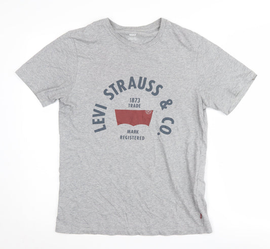 Levi's Men's Grey Graphic Print T-Shirt, Size S