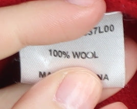 Hobbs Red A-Line Wool Dress - Women's Size 14