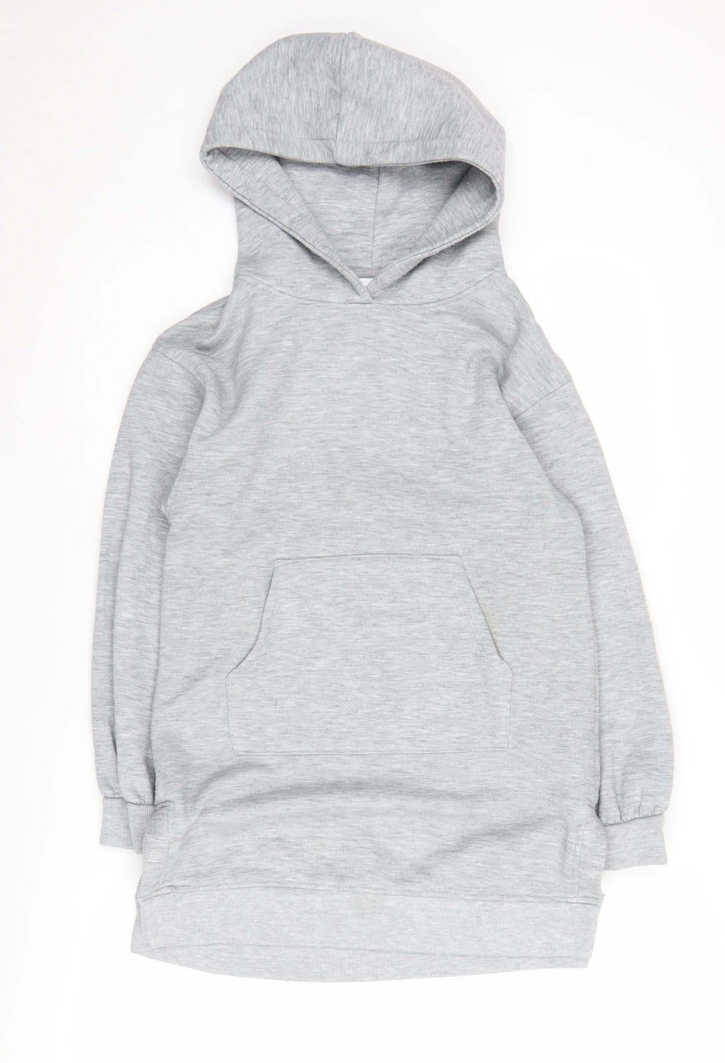 Zara Women's Grey Pullover Hoodie Size 10