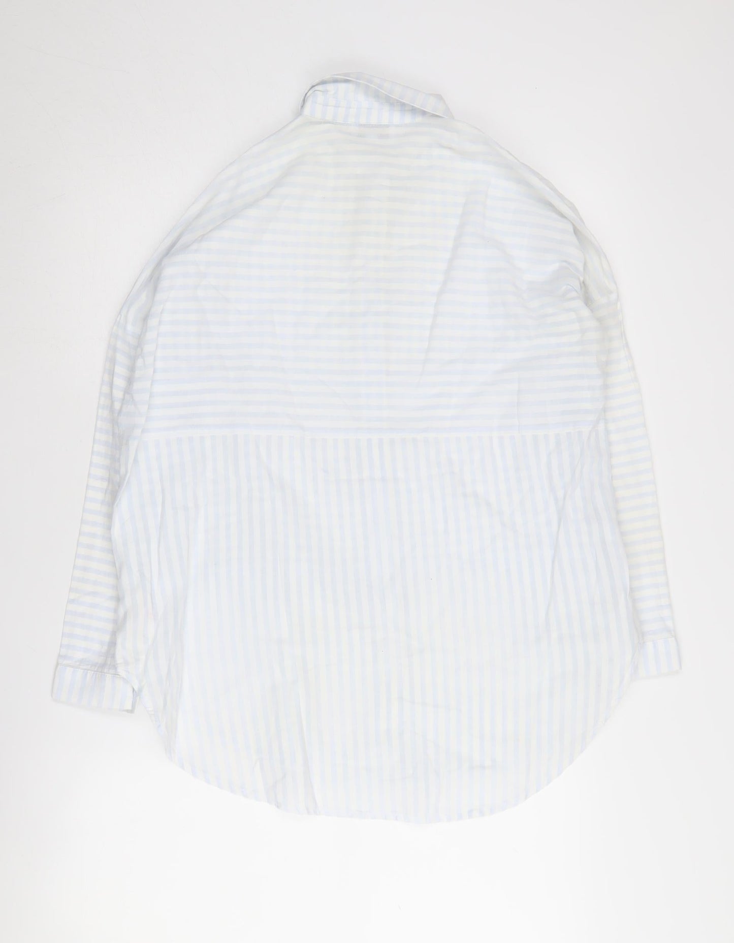 Apricot Women's White Striped Button-Up Shirt UK 8