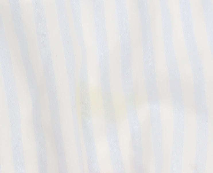 Apricot Women's White Striped Button-Up Shirt UK 8