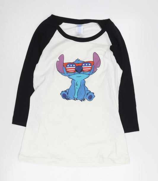 Port & Company Unisex Stitch T-Shirt, S, Black/White