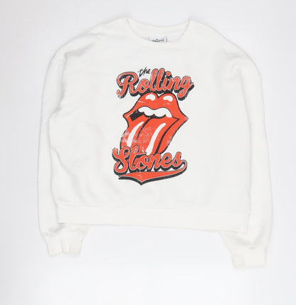 The Rolling Stones White Kids Sweatshirt 14-15 Years Music Graphic