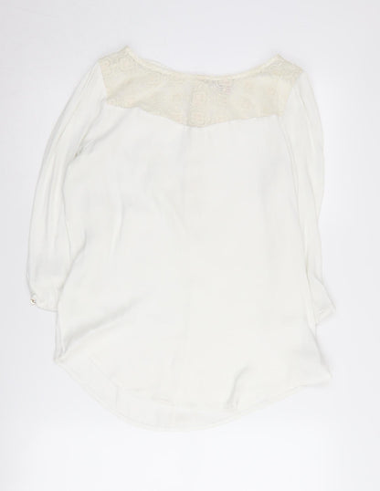 Womens UK Size 12 Esprit Ivory Tunic Blouse