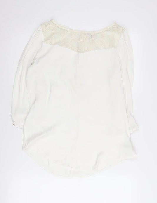 Womens UK Size 12 Esprit Ivory Tunic Blouse