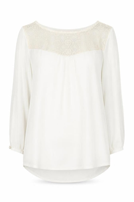Womens UK Size 12 Esprit Ivory Tunic Blouse