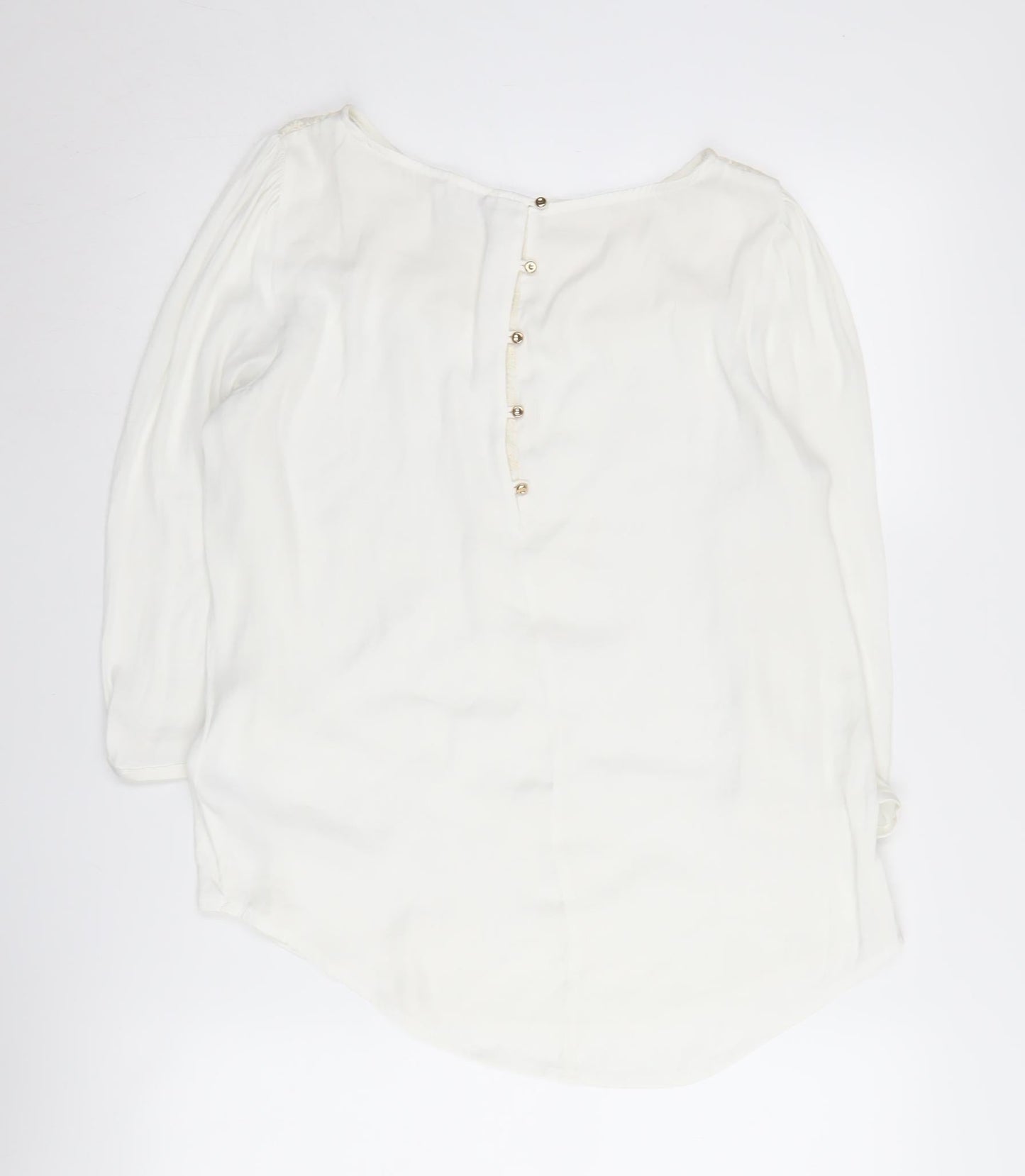 Womens UK Size 12 Esprit Ivory Tunic Blouse