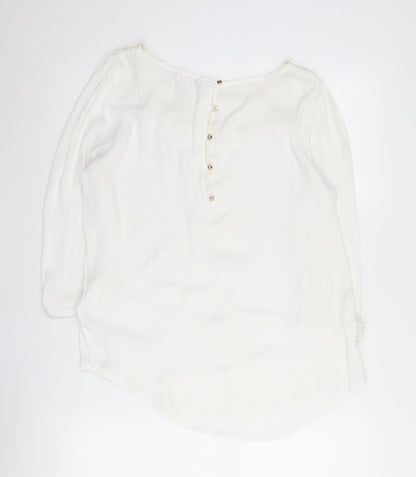 Womens UK Size 12 Esprit Ivory Tunic Blouse
