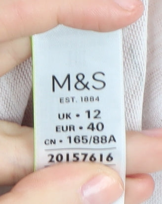 Womens UK Size 12 Marks and Spencer Pink Pullover Jumper