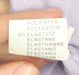 Gold Men Purple 2XL Striped Polo Shirt - Casual Wear