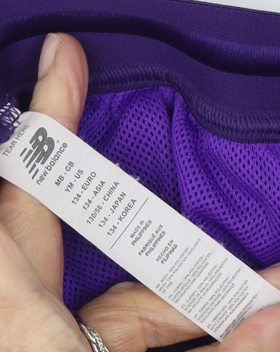 New Balance Boys Purple Athletic Football Shorts 11 Years