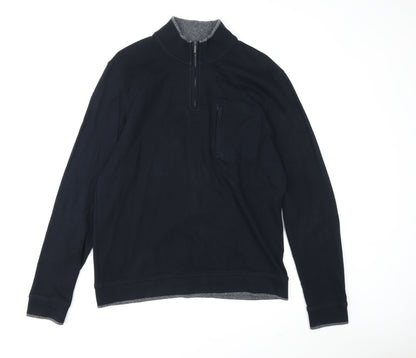 Ted Baker Men's Black 1/2 Zip Sweatshirt L