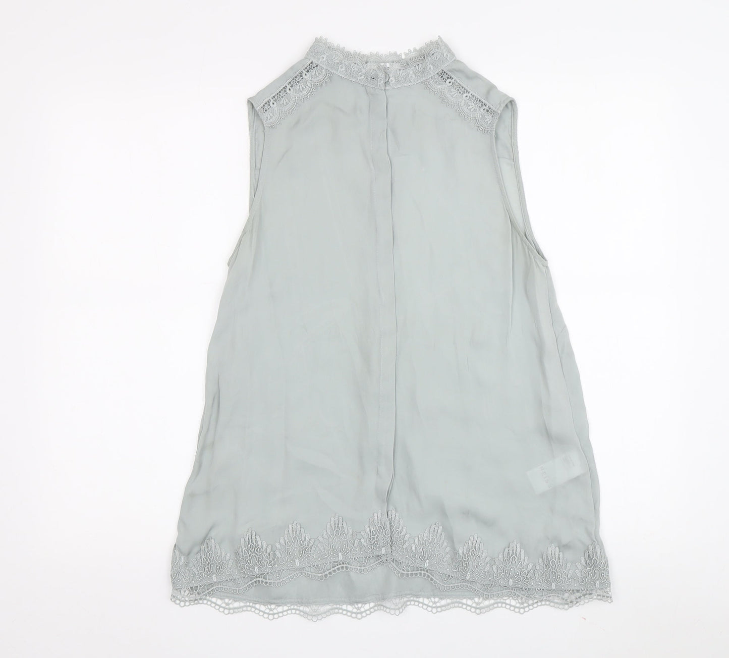 Womens UK Size 6 Reiss Grey Basic Blouse