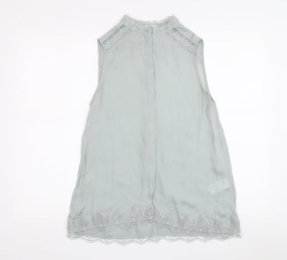 Womens UK Size 6 Reiss Grey Basic Blouse