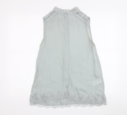 Womens UK Size 6 Reiss Grey Basic Blouse