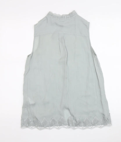 Womens UK Size 6 Reiss Grey Basic Blouse