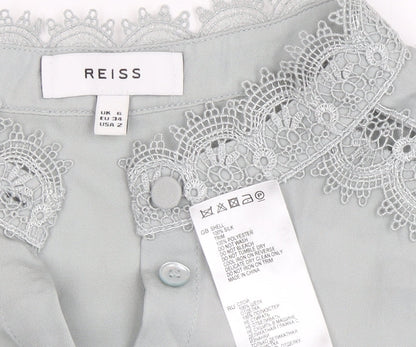 Womens UK Size 6 Reiss Grey Basic Blouse