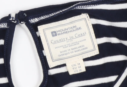 Mountain Warehouse Women's Navy Striped Dress UK 14