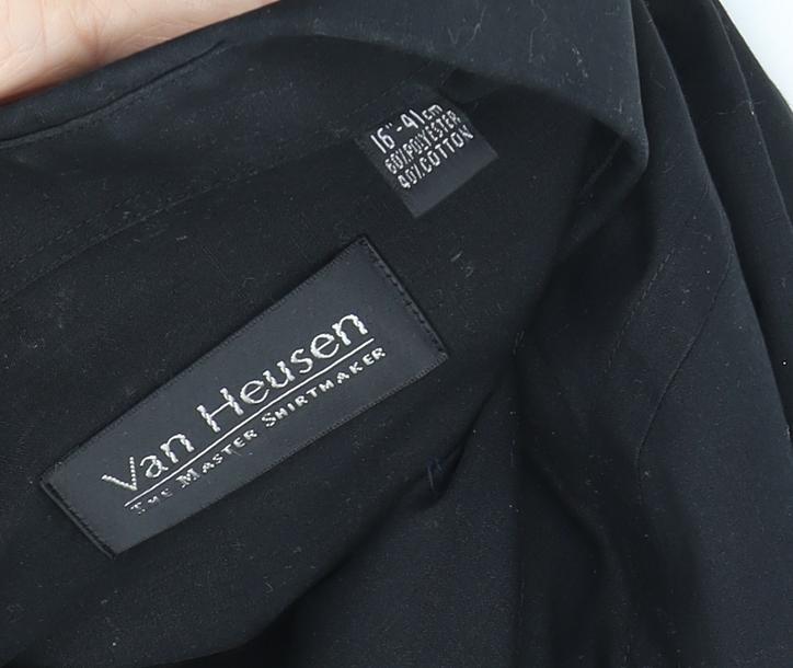 Van Heusen Men's Black Formal Dress Shirt Size 16