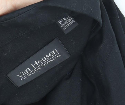 Van Heusen Men's Black Formal Dress Shirt Size 16