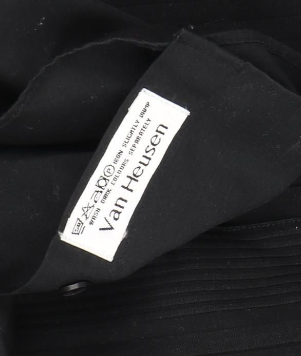 Van Heusen Men's Black Formal Dress Shirt Size 16