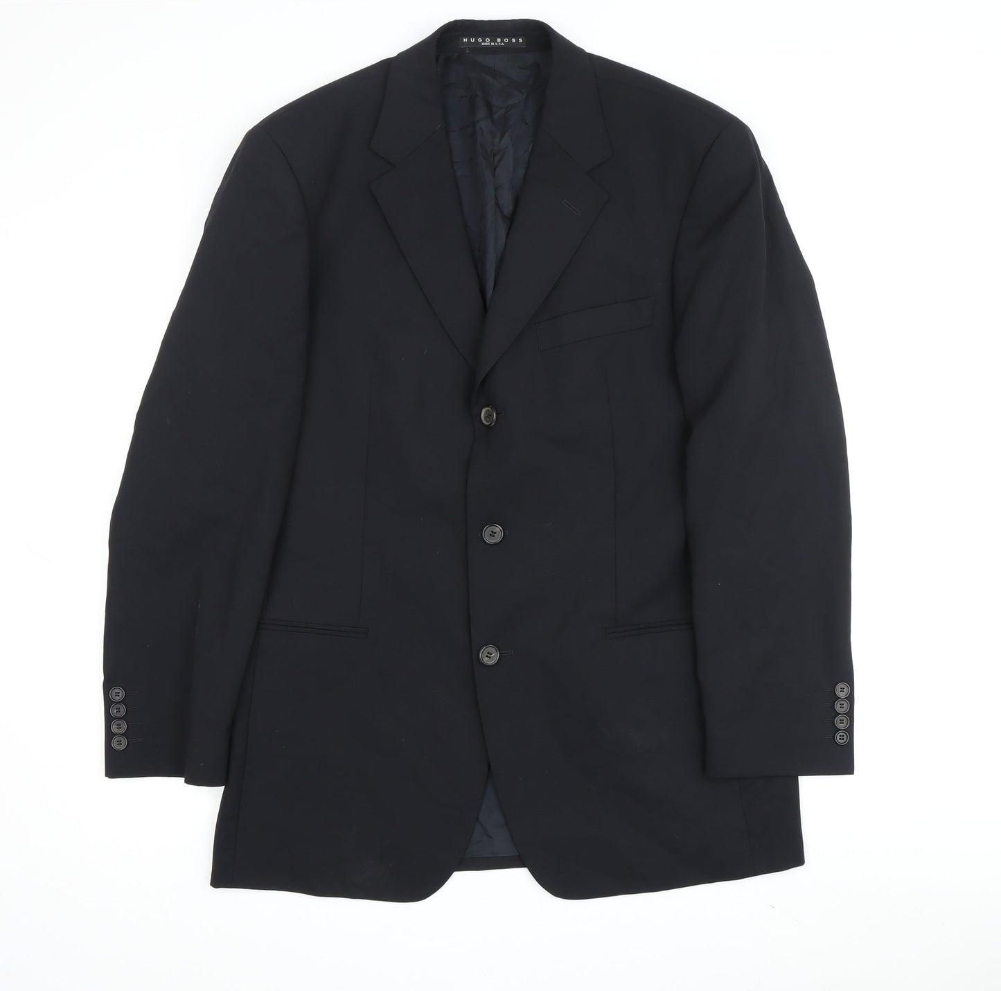 Mens UK Size 38 HUGO BOSS Regular Black Suit Jacket