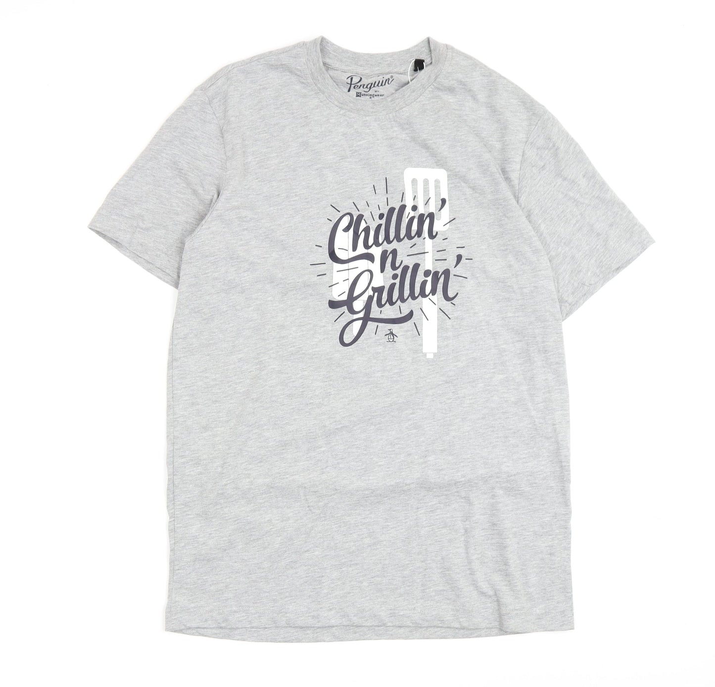 Penguin Men's Grey Graphic Print T-Shirt M - New with Tags