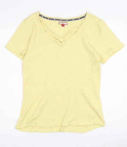 Joe Browns Women’s Yellow V-Neck Short Sleeve T-Shirt