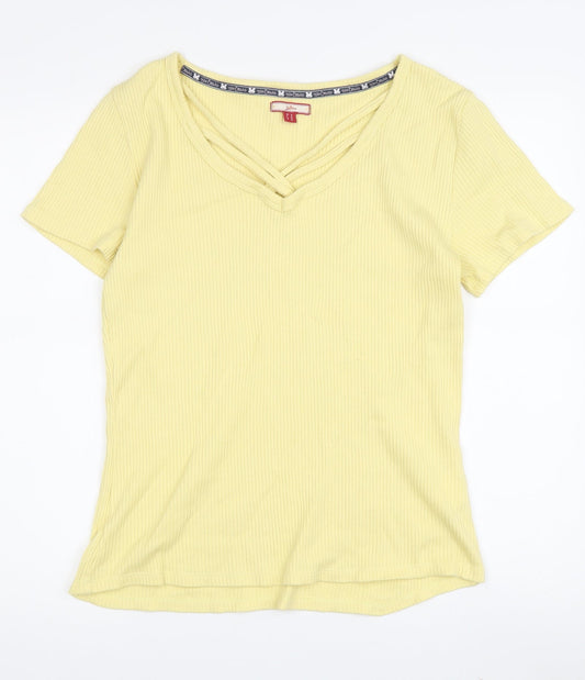 Joe Browns Women’s Yellow V-Neck Short Sleeve T-Shirt