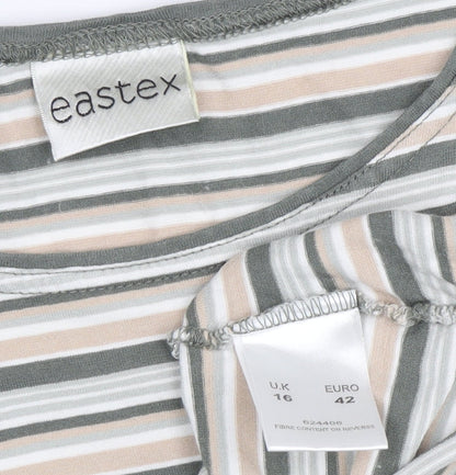 Womens UK Size 16 Eastex Multicoloured Basic T-Shirt