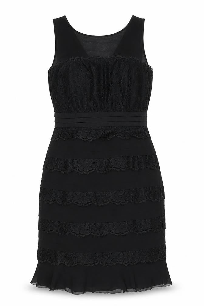 Alexon Women's Black Bodycon Dress, UK 14, Lace, Elegant