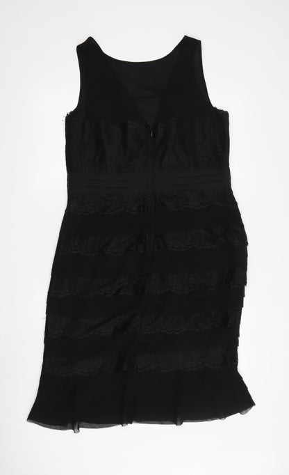 Alexon Women's Black Bodycon Dress, UK 14, Lace, Elegant